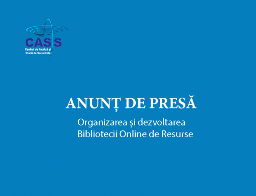 Anunț de presă – Organizarea și dezvoltarea Bibliotecii Online de Resurse