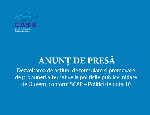 Anunț de presă – Dezvoltarea de acțiuni de formulare și promovare de propuneri alternative