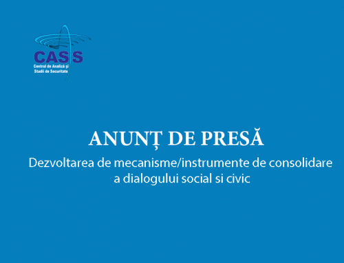 Anunț de presă – Dezvoltarea de mecanisme/instrumente de consolidare a dialogului social si civic